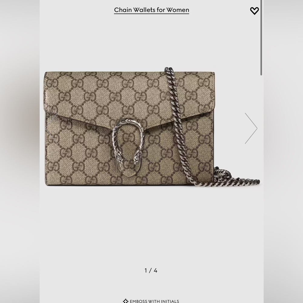 Gucci Dionysus GG Supreme Chain Wallet